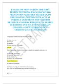 BACKFLOW PREVENTION ASSEMBLY  TESTER TEST BANK EXAM&sol; BACKFLOW  PREVENTION ASSEMBLY TESTER EXAM  PREPARATION 2025&sol;2026 WITH ACTUAL  CORRECT QUESTIONS AND VERIFIED  DETAILED ANSWERS &vert;FREQUENTLY TESTED  QUESTIONS AND SOLUTIONS&vert;ALREADY  GRADED A&plus;&vert;NEWEST&vert;BRAND