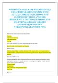 WISCONSIN NHA EXAM&sol; WISCONSIN NHA  EXAM PREPARATION 2025&sol;2026 WITH  ACTUAL CORRECT QUESTIONS AND  VERIFIED DETAILED ANSWERS  &vert;FREQUENTLY TESTED QUESTIONS AND  SOLUTIONS&vert;ALREADY GRADED  A&plus;&vert;NEWEST&vert;BRAND NEW  VERSION&excl;&excl;&vert;GUARANTEED PASS