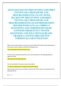 AWMA BACKFLOW PREVENTION ASSEMBLY  TESTING KEY PROCEDURE AND  TROUBLESHOOTING EXAM&sol; AWMA  BACKFLOW PREVENTION ASSEMBLY  TESTING KEY PROCEDURE AND  TROUBLESHOOTING EXAM PREPARATION  2025&sol;2026 WITH ACTUAL CORRECT  QUESTIONS AND VERIFIED DETAILED  ANSWERS &vert;F