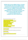 BSMH ADVANCED ARRHYTHMIA COURSE   EXAM &sol;BSMH ADVANCED ARRHYTHMIA  COURSE EXAM PREPARATION 2025&sol;2026  WITH ACTUAL CORRECT QUESTIONS AND  VERIFIED DETAILED ANSWERS  &vert;FREQUENTLY TESTED QUESTIONS AND  SOLUTIONS&vert;ALREADY GRADED  A&plus;&vert;NEWEST&vert;BRAND NEW  VERSION&excl;&excl;&vert;G