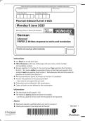 PEARSON EDEXCEL A LEVEL GERMAN PAPER 2 QUESTION PAPER 2025 &lpar;9GN0&sol;02&colon; Written response to works and translation&rpar;