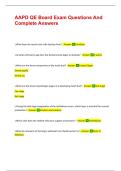 AAPD QE Board Exam Questions And Complete Answers