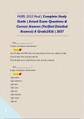 NURS 2523 Final &vert; Complete Study Guide &vert; Actual Exam Questions & Correct Answers &lpar;Verified Detailed Answers&rpar; A Grade2026 &vert; 2027      