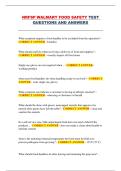 NRFSP Walmart Food Safety Test &ndash; Complete Questions and Answers