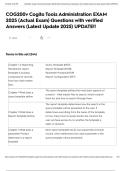 COG200v Cogito Tools Administration EXAM 2025 &lpar;Actual Exam&rpar; Questions with verified Answers &lpar;Latest Update 2025&rpar; UPDATE&excl;&excl;