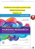 Test Bank for LoBiondo-Wood and Haber's Nursing Research in Canada&comma; Fifth Edition By Authors &colon; Mina Singh&comma; Cherylyn Cameron&comma; Geri LoBiondo-Wood&comma; and Judith Haber&period;