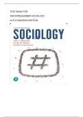Test Bank for Macionis&sol;Gerber&comma; Sociology&comma; 10th  Canadian Edition&lpar; All Chapters Covered&rpar; 