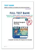 TEST BANK FOR MEDICAL SURGICAL NURSING BY LINTON MATTESON 8TH EDITION &vert;QUESTIONS AND CORRECT ANSWERS &vert;LATEST UPDATE 2025&sol;2026 ALREADY GRADED A&plus;