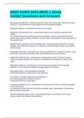 EENT NURS 5433 &lpar;MOD 1 Study Guide&rpar; Questions and Answers 