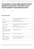 TN pesticides C7 Exam &lpar;2025&rpar; UPDATE Verified Questions And Answers &vert; With 100&percnt; Correct Answers graded A&plus; Guaranteed Success&excl;&excl;