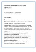 Maternity Nursing Test Bank &mdash; Lowdermilk 13th Edition &lpar;Complete&rpar; &vert; 1000&plus; NCLEX & HESI Maternity Nursing Questions with Verified Answers & Rationales &mdash; Comprehensive NCLEX Review