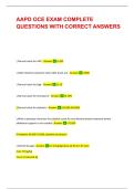 AAPD OCE EXAM COMPLETE QUESTIONS WITH CORRECT ANSWERS