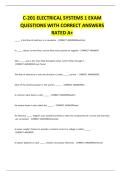 C-201 ELECTRICAL SYSTEMS 1 EXAM QUESTIONS WITH CORRECT ANSWERS RATED A&plus;