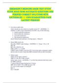 Emergency Medicine SAEM TEST STUDY  GUIDE 2025&sol;2026 ACCURATE QUESTIONS AND  VERIFIED CORRECT SOLUTIONS WITH  RATIONALES &vert;&vert; 100&percnt; GUARANTEED PASS  <LATEST VERSION> 