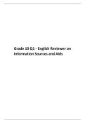 Grade 10 Q1 - English Reviewer on Information Sources and Aids&period;