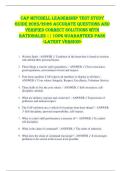 CAP Mitchell Leadership TEST STUDY  GUIDE 2025&sol;2026 ACCURATE QUESTIONS AND  VERIFIED CORRECT SOLUTIONS WITH  RATIONALES &vert;&vert; 100&percnt; GUARANTEED PASS  <LATEST VERSION> 