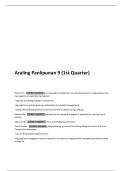 Araling Panlipunan 9 &lpar;1st Quarter&rpar;&period;