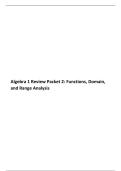 Algebra 1 Review Packet 2 Functions&comma; Domain&comma; and Range Analysis&period;