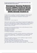 Emergency Nursing Pediatric  Course &lpar;ENPC&rpar; Updated Study  Guide Latest Updated &lpar;2025 2026&rpar; Already Graded A&plus; 
