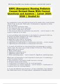 ENPC &lpar;Emergency Nursing Pediatric  Course&rpar; Revised Exam With Correct  Questions and Answers &vert; Latest 2025 2026 &vert; Graded A&plus; 