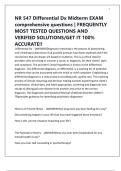 NR 547 Differential Dx Midterm EXAM comprehensive questions &vert; FREQUENTLY MOST TESTED QUESTIONS AND VERIFIED SOLUTIONS&sol;GET IT 100&percnt; ACCURATE&excl;&excl;