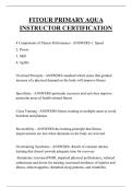 FITOUR PRIMARY AQUA INSTRUCTOR CERTIFICATION QUESTIONS AND ANSWERS 2025