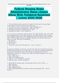 Federal Nursing Home  Administrator Exam &lpar;James  Allen&rpar; With Validated Solutions  &vert; Latest 2025-2026 