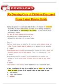 RN Care of Children Proctored Exam - LATEST Retake Guide & Q&A Solutions