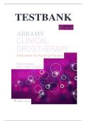 TEST BANK FOR ABRAMS' CLINICAL DRUG THERAPY&colon; RATIONALES FOR NURSING PRACTICE