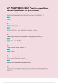 ATI PROCTORED EXAM Practice questions correctly defined a&plus; guaranteed  Endotracheal tube extubate what would you report immediately&quest; - n Ans  stridor  Qs  Why is stridor bad&quest; - n Ans  it means that there is an obstruction or edema in airway  Qs  What is h