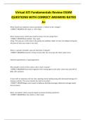 Virtual ATI Fundamentals Review EXAM QUESTIONS WITH CORRECT ANSWERS RATED A&plus;&period;