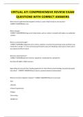 VIRTUAL ATI COMPREHENSIVE REVIEW EXAM QUESTIONS WITH CORRECT ANSWERS