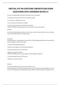 VIRTUAL ATI PN CAPSTONE ORIENTATION EXAM QUESTIONS WITH ANSWERS RATED A&plus;