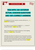 TEEX NFPA 1081 EXTERIOR ACTUAL 2025&sol;2026 QUESTIONS AND 100&percnt; CORRECT ANSWERS