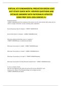 VIRTUAL ATI FUNDAMENTAL PREDICTOR GREEN LIGHT VATI STUDY GUIDE WITH VERIFIED