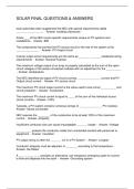 SOLAR FINAL QUESTIONS & ANSWERS