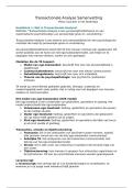 Samenvatting Transactionele Analyse