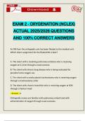 EXAM 2 - OXYGENATION &lpar;NCLEX&rpar; ACTUAL 2025&sol;2026 QUESTIONS AND 100&percnt; CORRECT ANSWERS