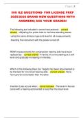 IHS ILE QUESTIONS- FOR LICENSE PREP  2025&sol;2026 BRAND NEW QUESTIONS WITH  ANSWERS&vert; ACE YOUR GRADES&excl; 