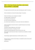MDC 1 Final Exam Review Questions and answers Newest RATED A&plus; 2025&sol;2026 MDC 1 Final Exam Review Questions and answers Newest RATED A&plus; 2025&sol;2026 MDC 1 Final Exam Review Questions and answers Newest RATED A&plus; 2025&sol;2026 