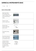 SURGICAL INSTRUMENTS QUIZ &vert;KEY QUESTIONS WITH 100&percnt; CORRECT ANSWERS&comma; VERIFIED 2026 &vert; 2027&period;