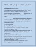 L&M Exam 2 Blueprint Questions With Complete Solutions