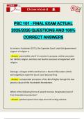 PSC 101 - FINAL EXAM ACTUAL 2025&sol;2026 QUESTIONS AND 100&percnt; CORRECT ANSWERS
