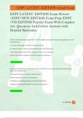 ENPC LATEST  EDITION Exam Newest  &sol;ENPC NEW EDITION Exam Prep&sol;ENPC  7TH EDITION Practice Exam With Complete  250  Questions And Correct Answers with  Detailed Rationales 