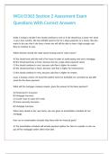 WGU D363 Section 2 Asessment Exam Questions With Correct Answers
