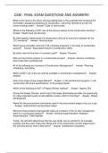 CSM - FINAL EXAM QUESTIONS AND ANSWERS