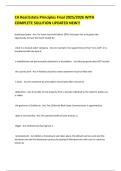 CA Real Estate Principles Final 2025&sol;2026 WITH COMPLETE SOLUTION UPDATED NEW&excl;&excl;