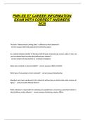 PMK-EE E7 CAREER INFORMATION EXAM WITH CORRECT ANSWERS 2025