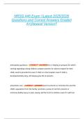 NRSG 446 Exam 1Latest 2025&sol;2026  Questions and Correct Answers Graded  A&plus;&vert;Newest Version&excl;&excl; 