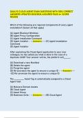 QUALYS CLOUD AGENT EXAM QUESTIONS WITH 100&percnt; CORRECT  ANSWERS UPDATED 2025&sol;2026 ASSURED PASS A&plus; SCORE  REVIEW